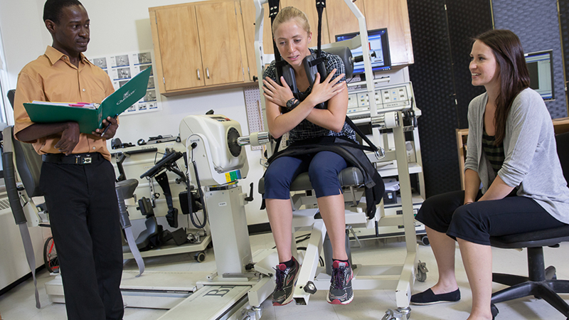 Students in a simulation lab