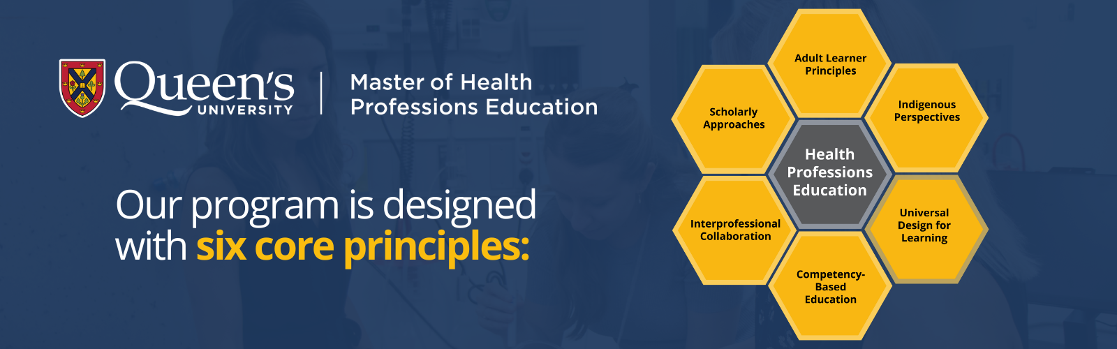Master of Health Professions Education. Our Program is Designed with six core principles: Adult Learner Principles; Indigenous Perspectives; Universal Design for Learning; Competency-Based Education; Interprofessional Collaboration; Scholarly Approaches