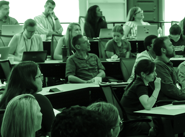 Group of learners in a classroom setting.