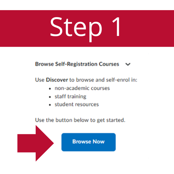 Step 1 for finding the browse now button in OnQ