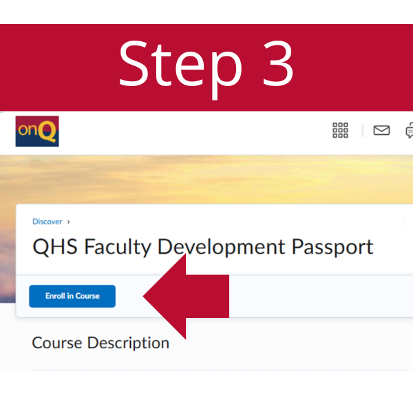 Step 3 for enrolling in the course