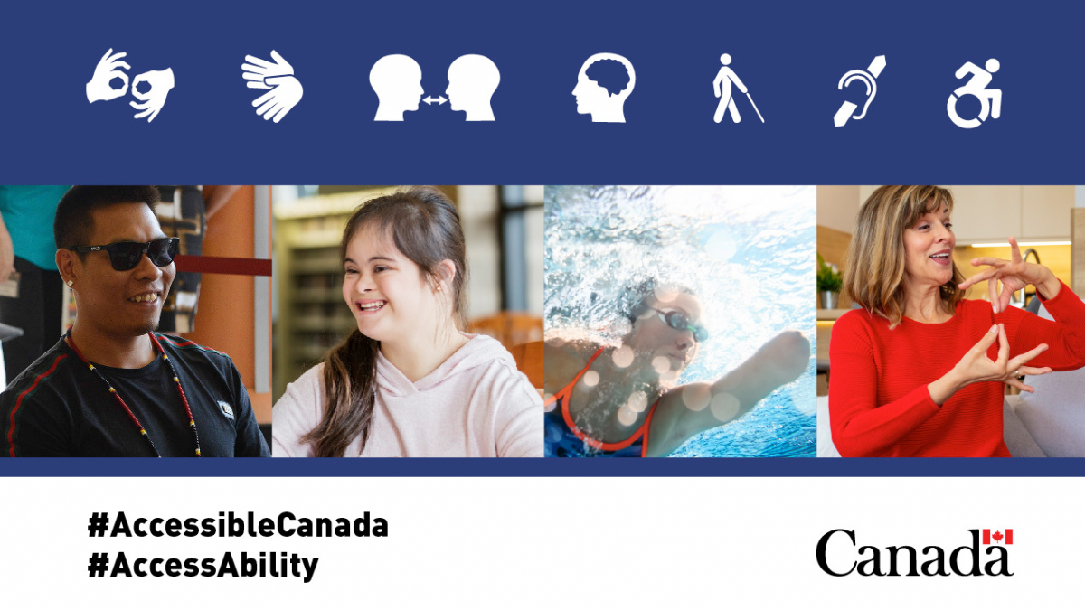 Celebrating National Accessibility Week in the Faculty of Health Sciences. Hashtag Accessible Canada and hashtag AccessAbility. Government of Canada Logo.