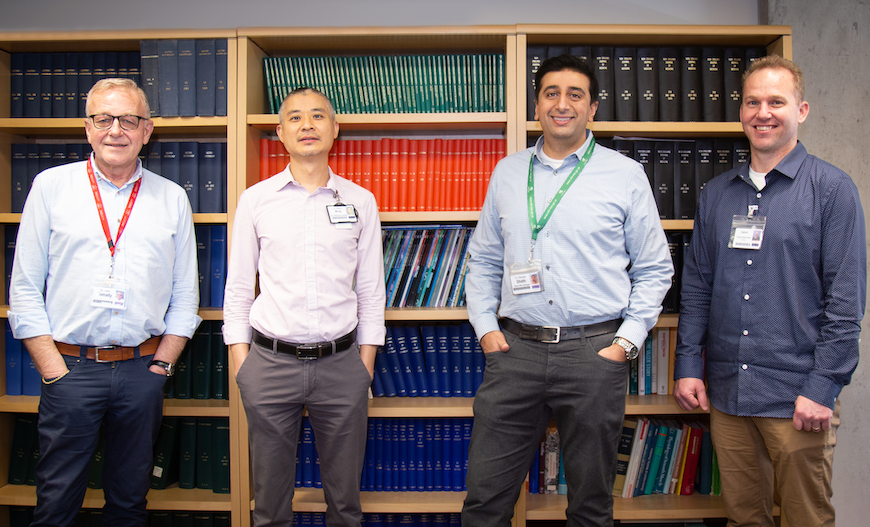 From left to right: Dr. Lewis L. Tomalty, Dr. Henry Wong, Dr. Prameet Sheth, and Dr. Calvin Sjaarda