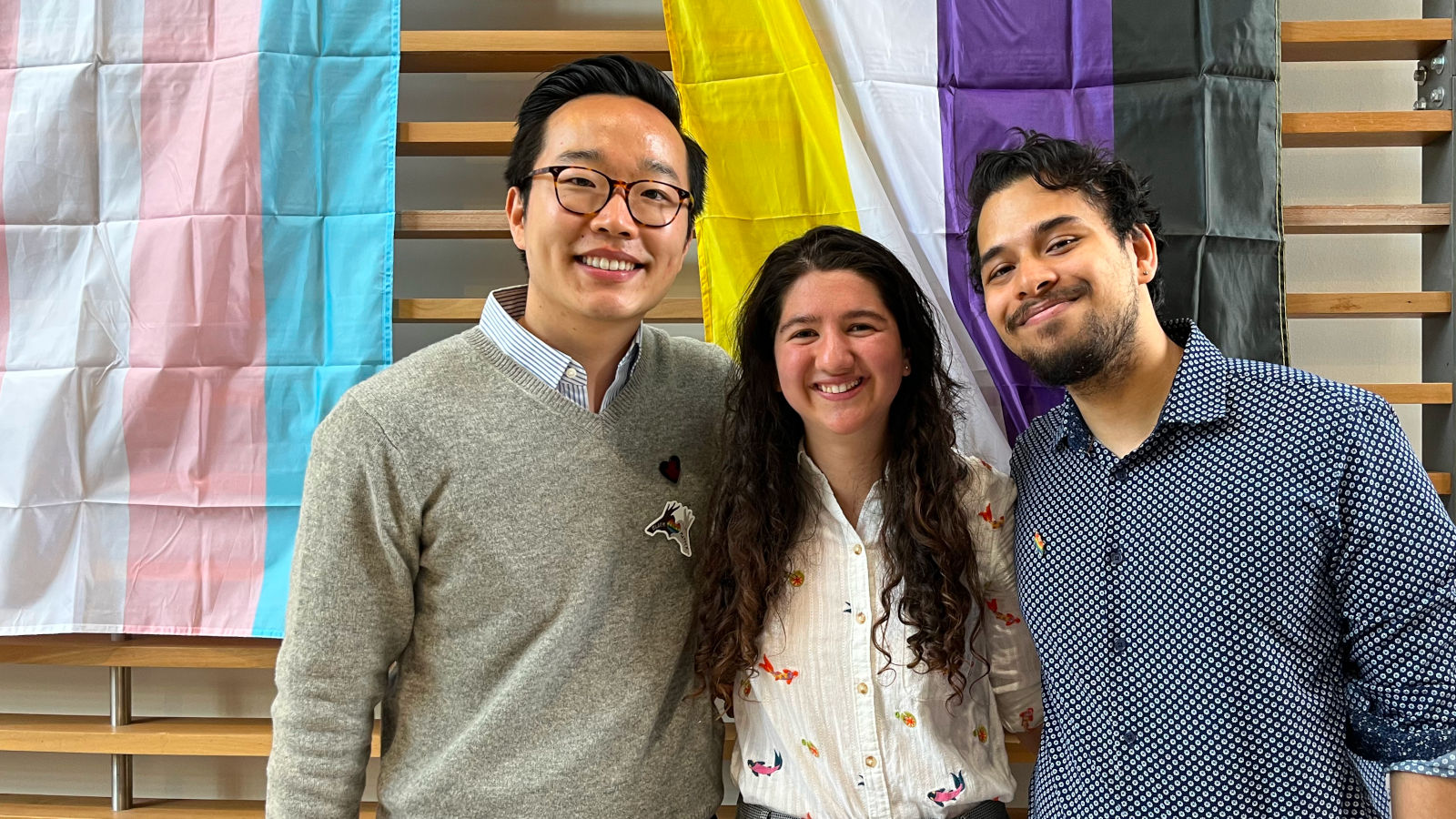 QueerMed leaders Jeremy Goh, Emma Monti and David Vaz