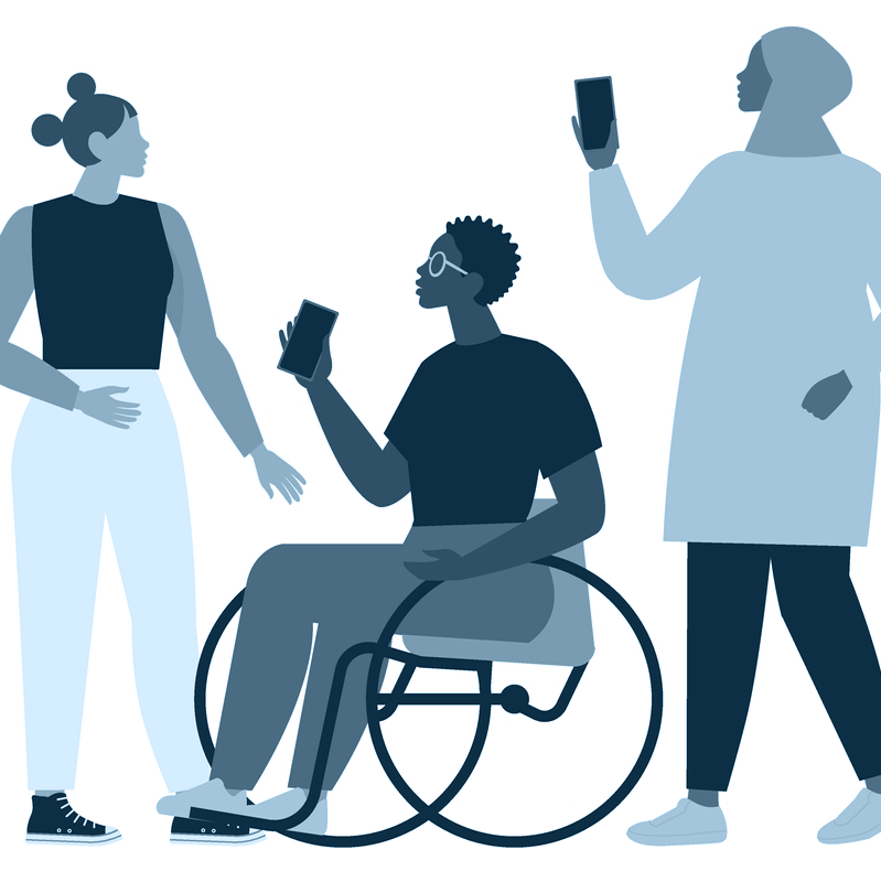 Illustration of 3 people