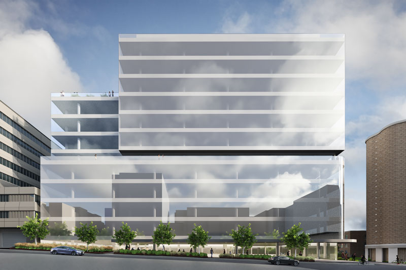 Rendering of the proposed Queen's Health Sciences building