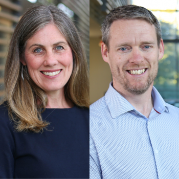 Side by side headshots of Catherine Donnelly (Left) and Jordan  Miller (Right)