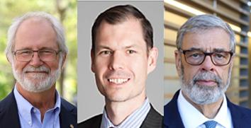 collage of headshots. From left to right, Principal Dean, Michal Hillmer, Dean Reznick