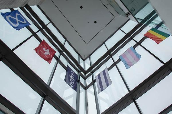 Indigenous and LGBTQIA2S+ flags raised in School of Medicine building