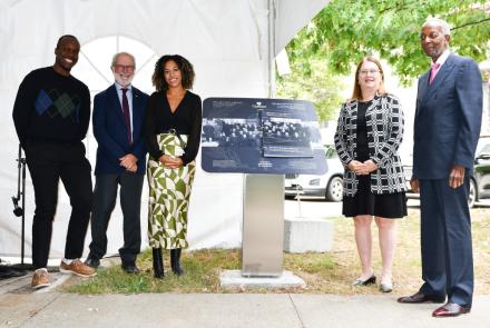 Queen's unveils plinth honoring Black medical students