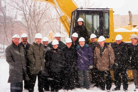 Elizabeth Eisenhauer and team breakign ground for the new SCRI building in 2002