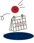 icon of a calendar with days of the week crossed out